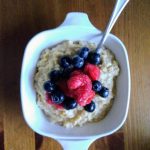 Check out this hearty, protein rich oatmeal recipe to start your day off right and help support breast milk production